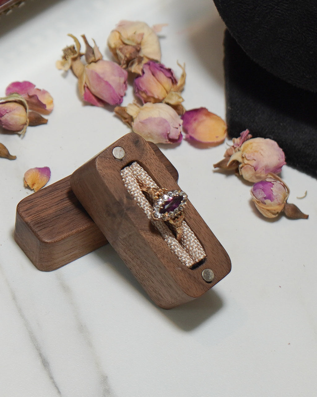 Edwardian Purple and Clear stone Ring