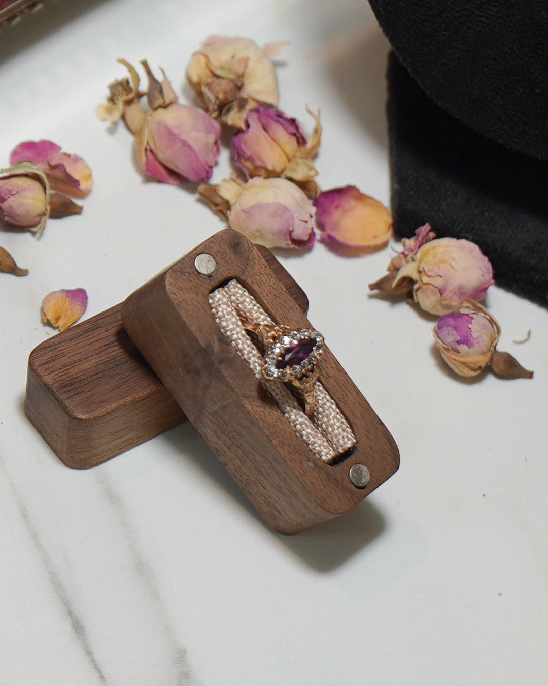 Edwardian Purple and Clear stone Ring