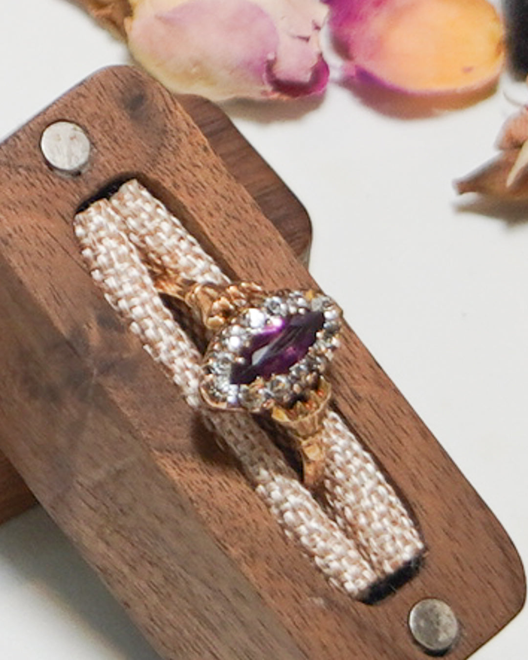 Edwardian Purple and Clear stone Ring