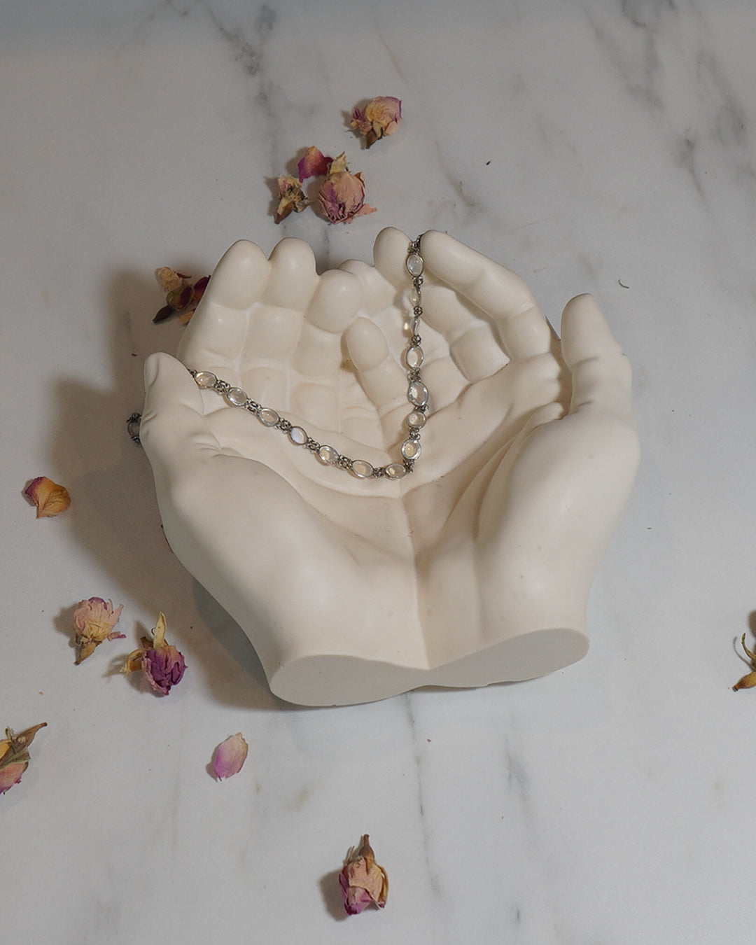 Silver and Opaline necklace