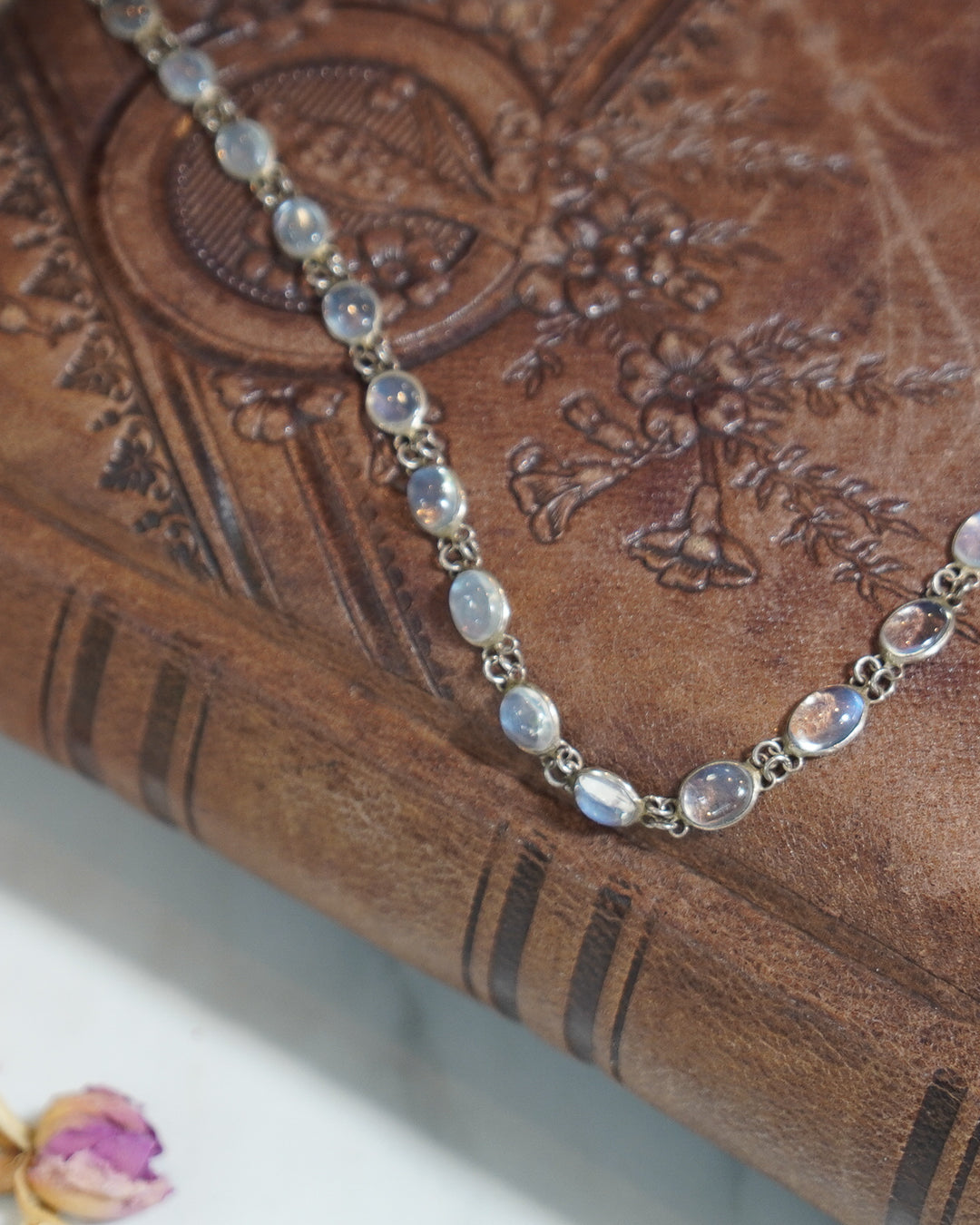 Silver and Opaline necklace