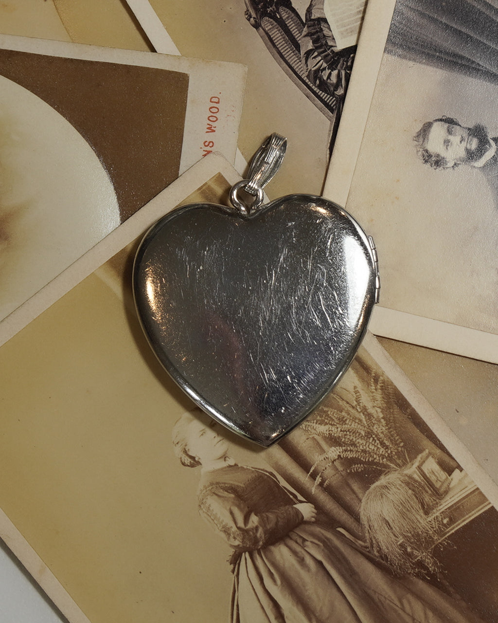 Large Silver Heart Locket