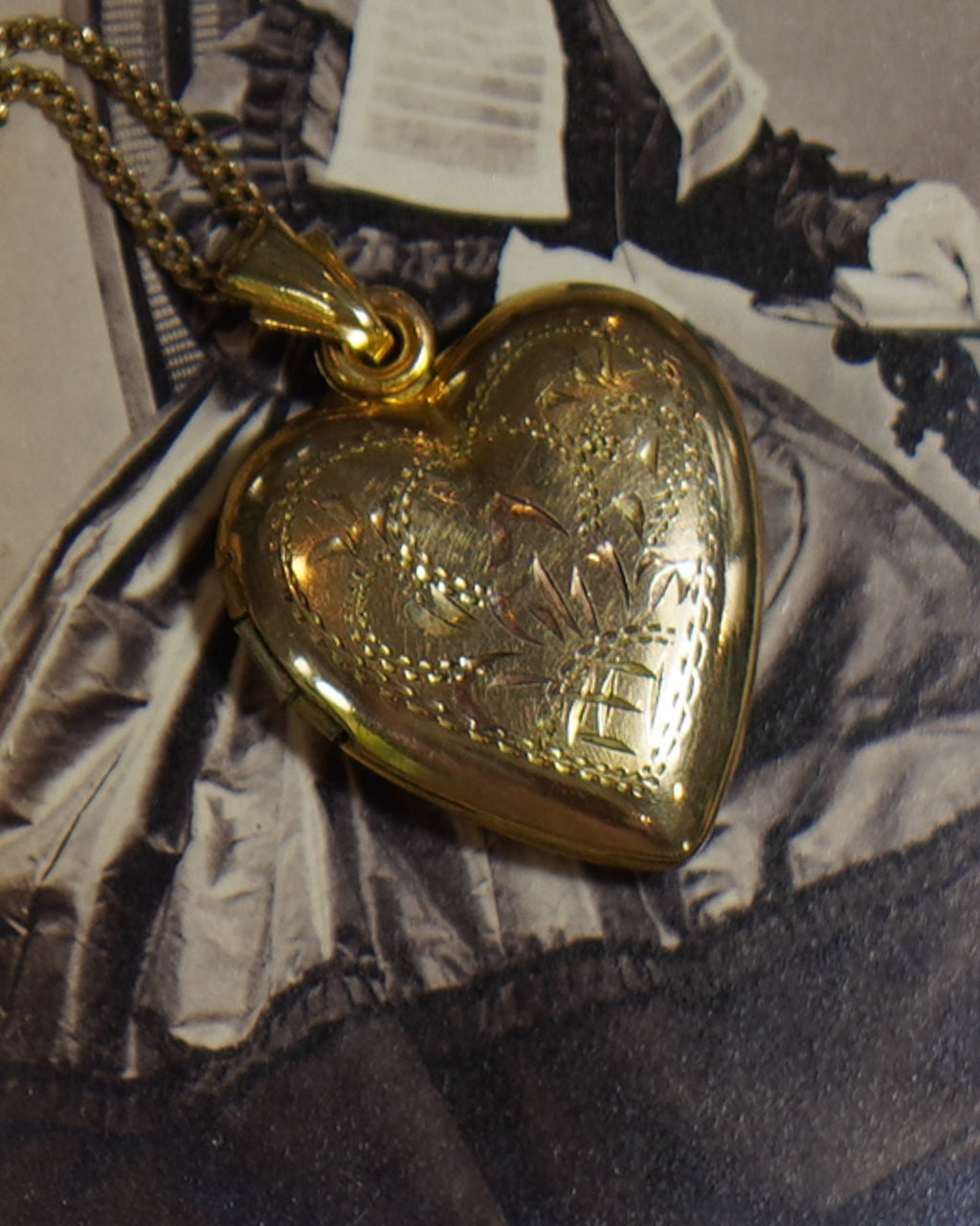 Gold Filled Heart Locket and Chain