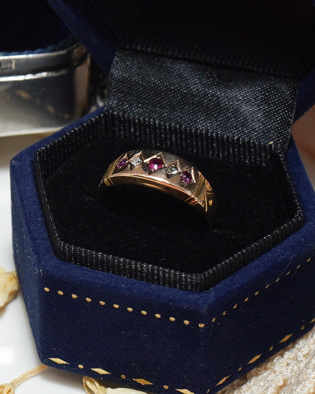 Ruby and Diamond 15ct gold Ring