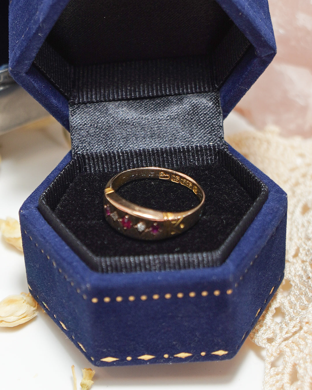 Ruby and Diamond 15ct gold Ring
