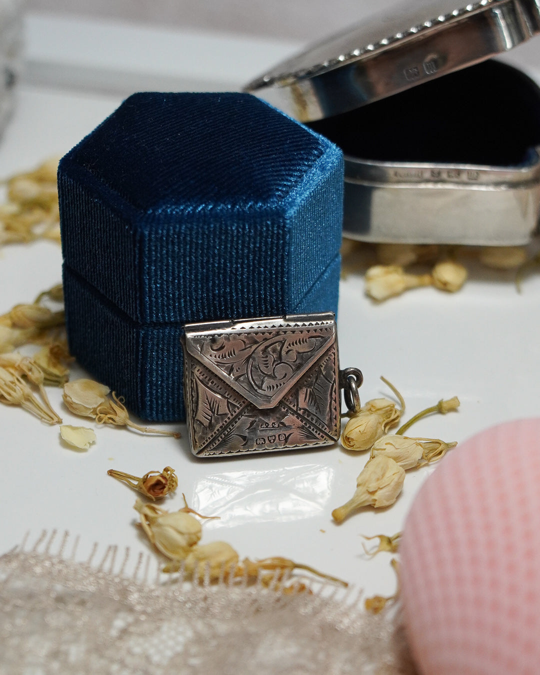 Engraved Sterling Silver Opening Stamp Envelope Charm