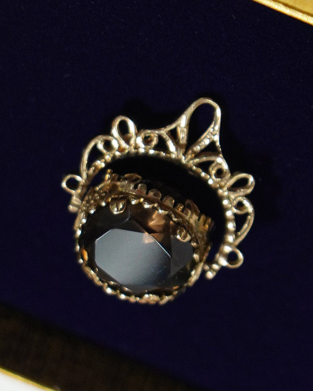 Triple Smokey Quartz Fob Pendant