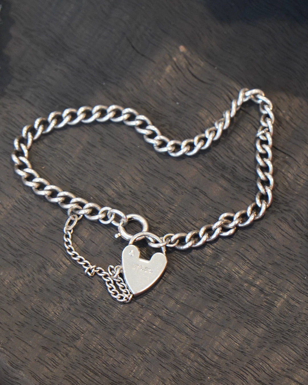 Delicate Silver Padlock Bracelet