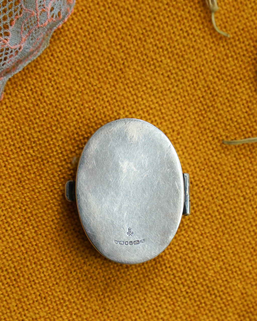 Art Nouveau Style Sterling Silver Pill Box