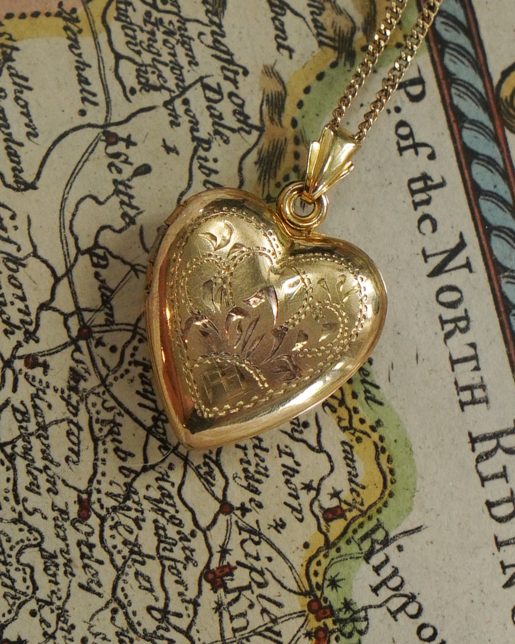 Gold Filled Heart Locket and Chain