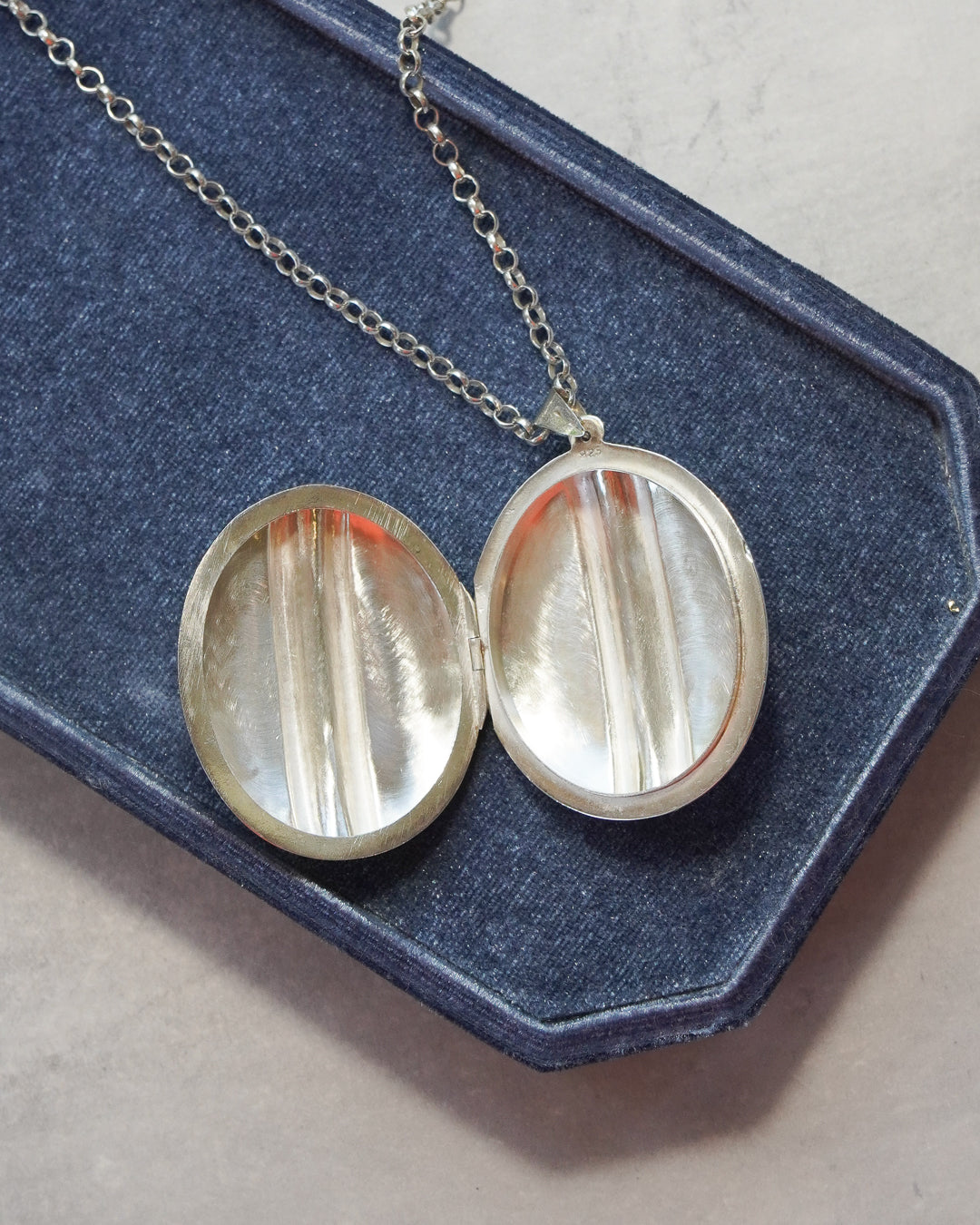 Victorian Style Silver Locket and Chain