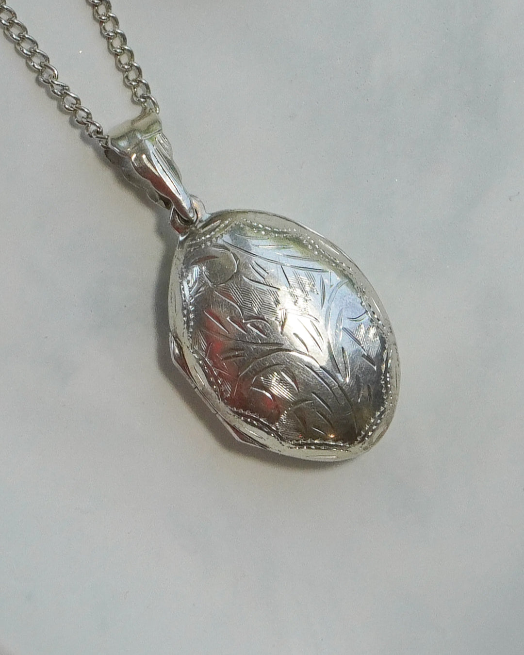 Silver Locket and Chain