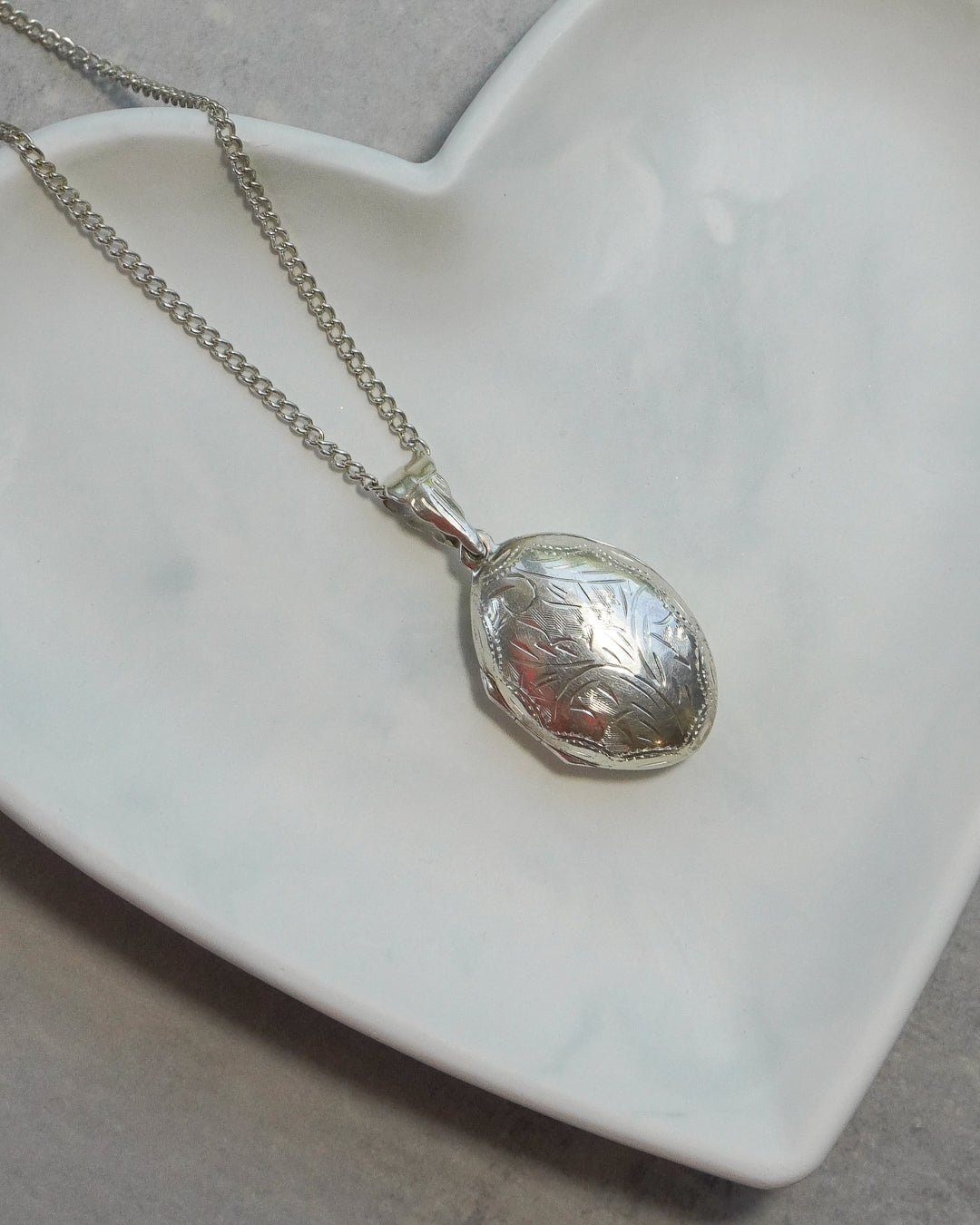 Silver Locket and Chain