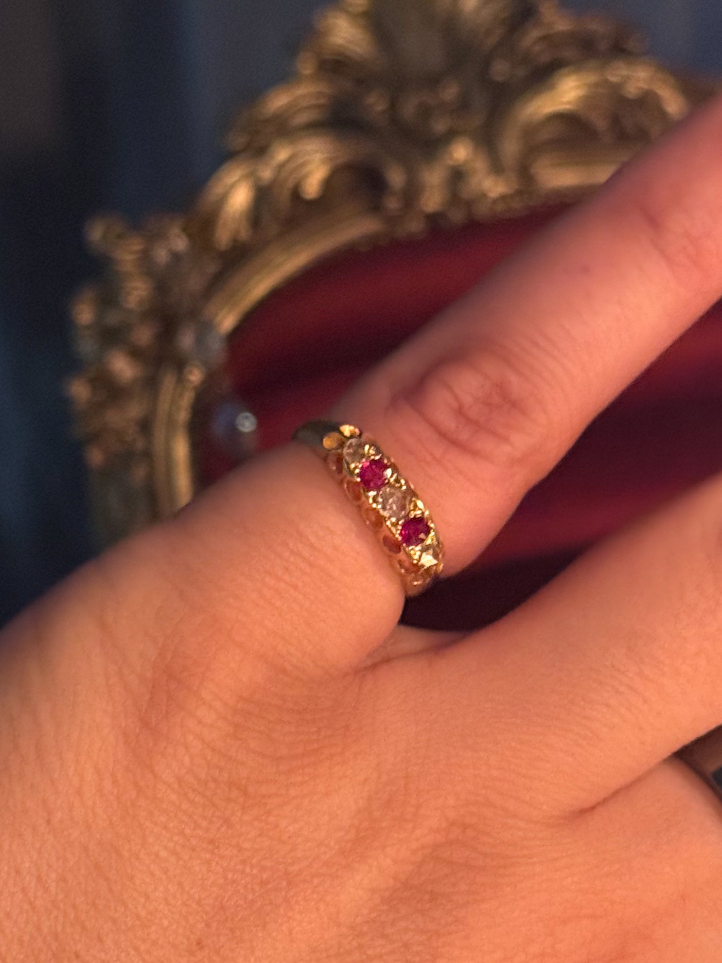 Ruby and Diamond Antique Ring