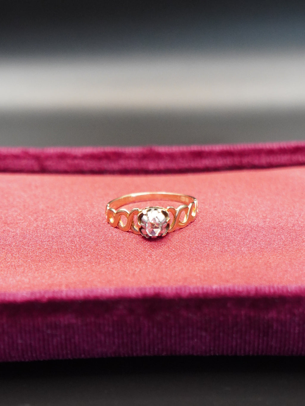 Gold and Silver Diamond Solitaire
