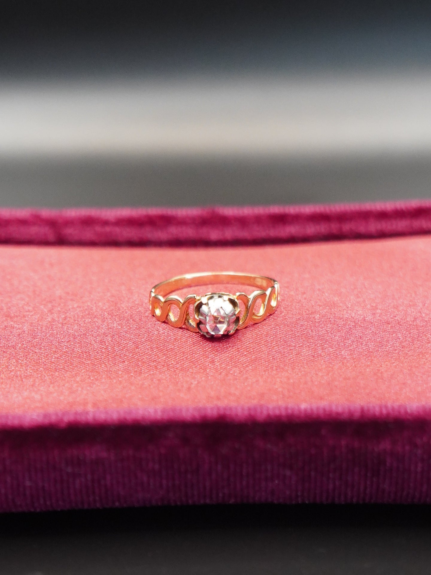 Gold and Silver Diamond Solitaire