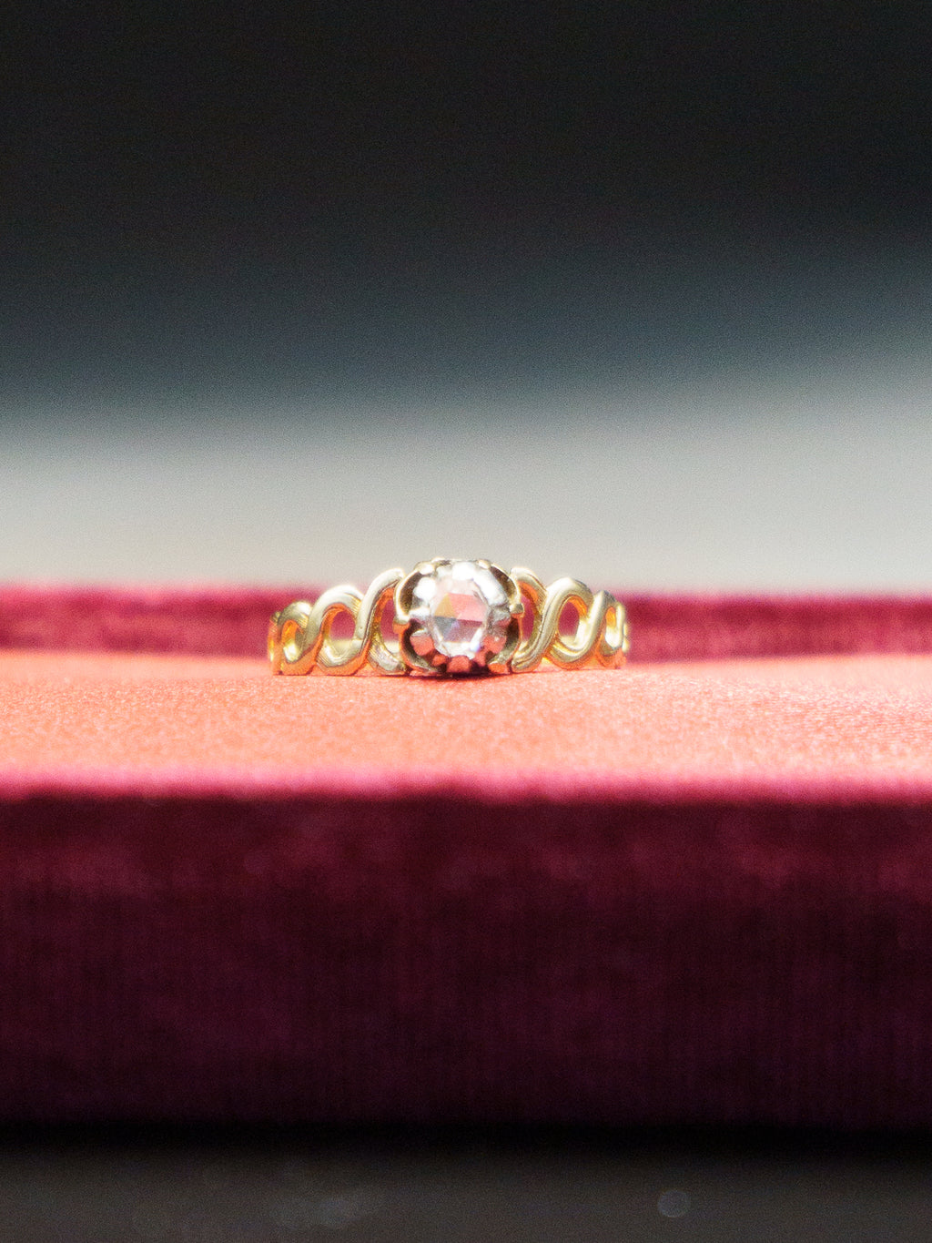 Gold and Silver Diamond Solitaire