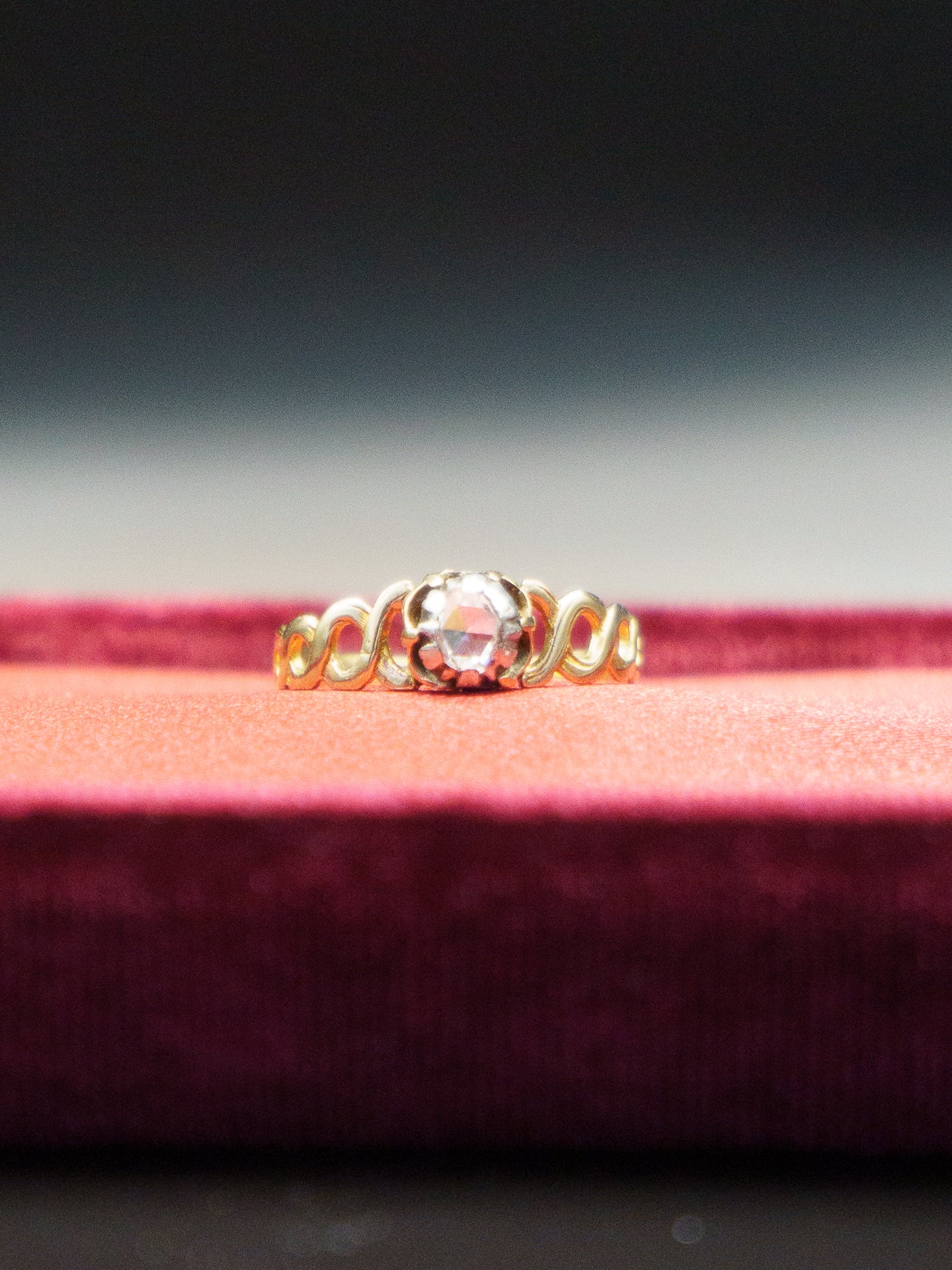 Gold and Silver Diamond Solitaire