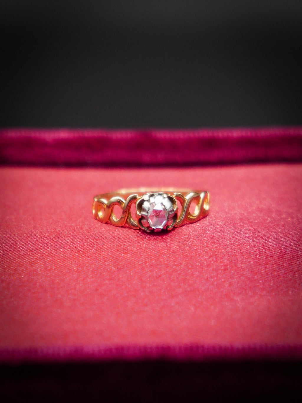 Gold and Silver Diamond Solitaire