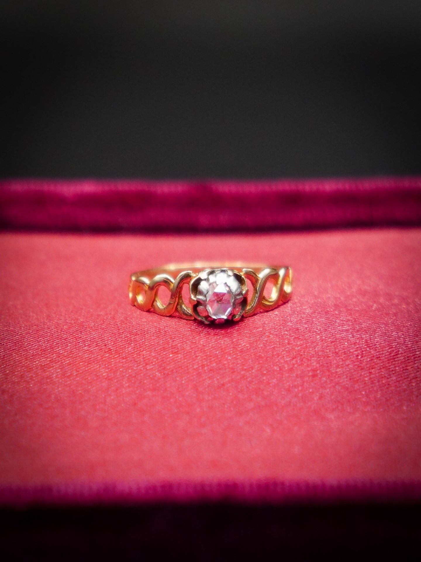 Gold and Silver Diamond Solitaire