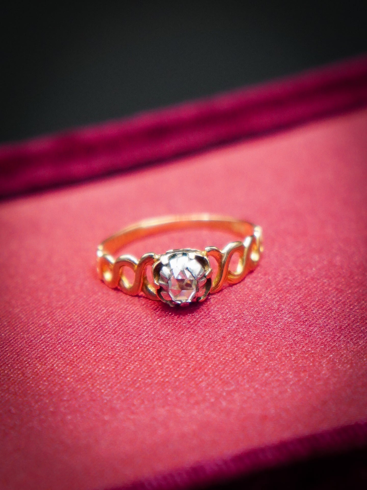 Gold and Silver Diamond Solitaire