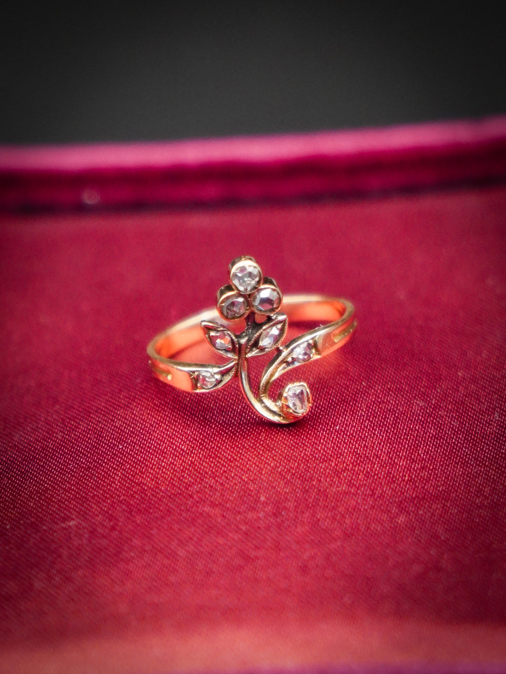 Diamond Floral Ring