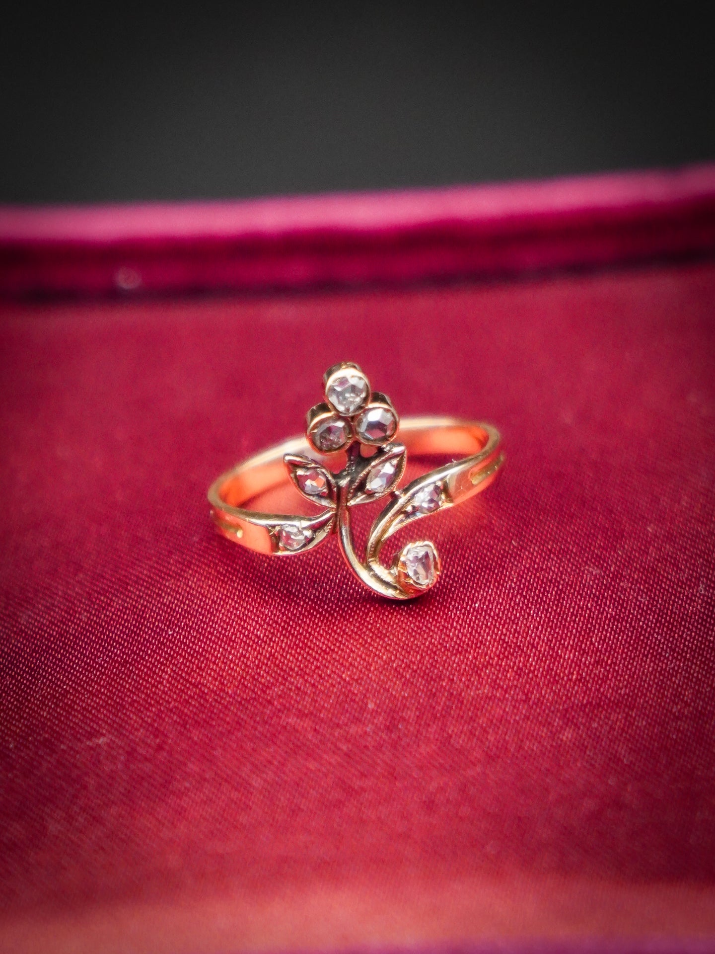 Diamond Floral Ring