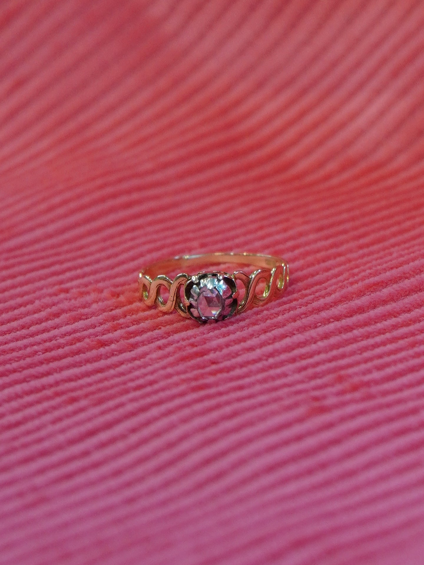 Gold and Silver Diamond Solitaire
