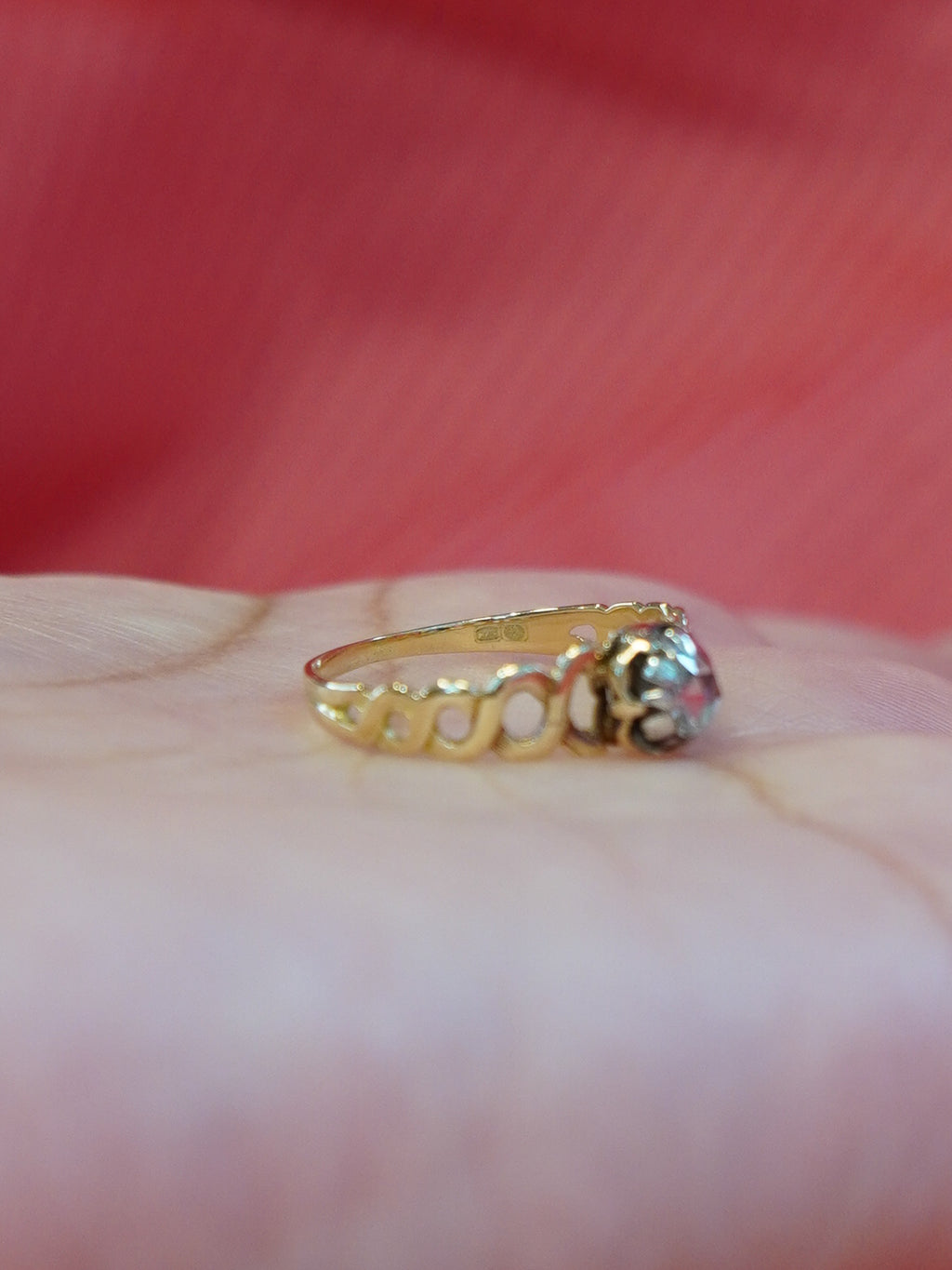 Gold and Silver Diamond Solitaire