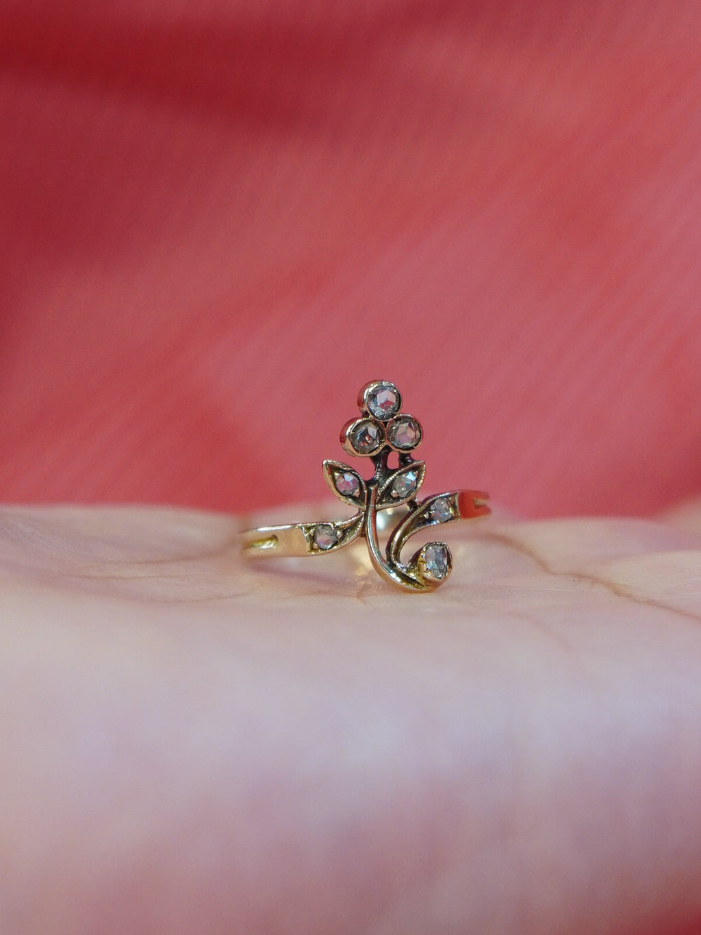 Diamond Floral Ring