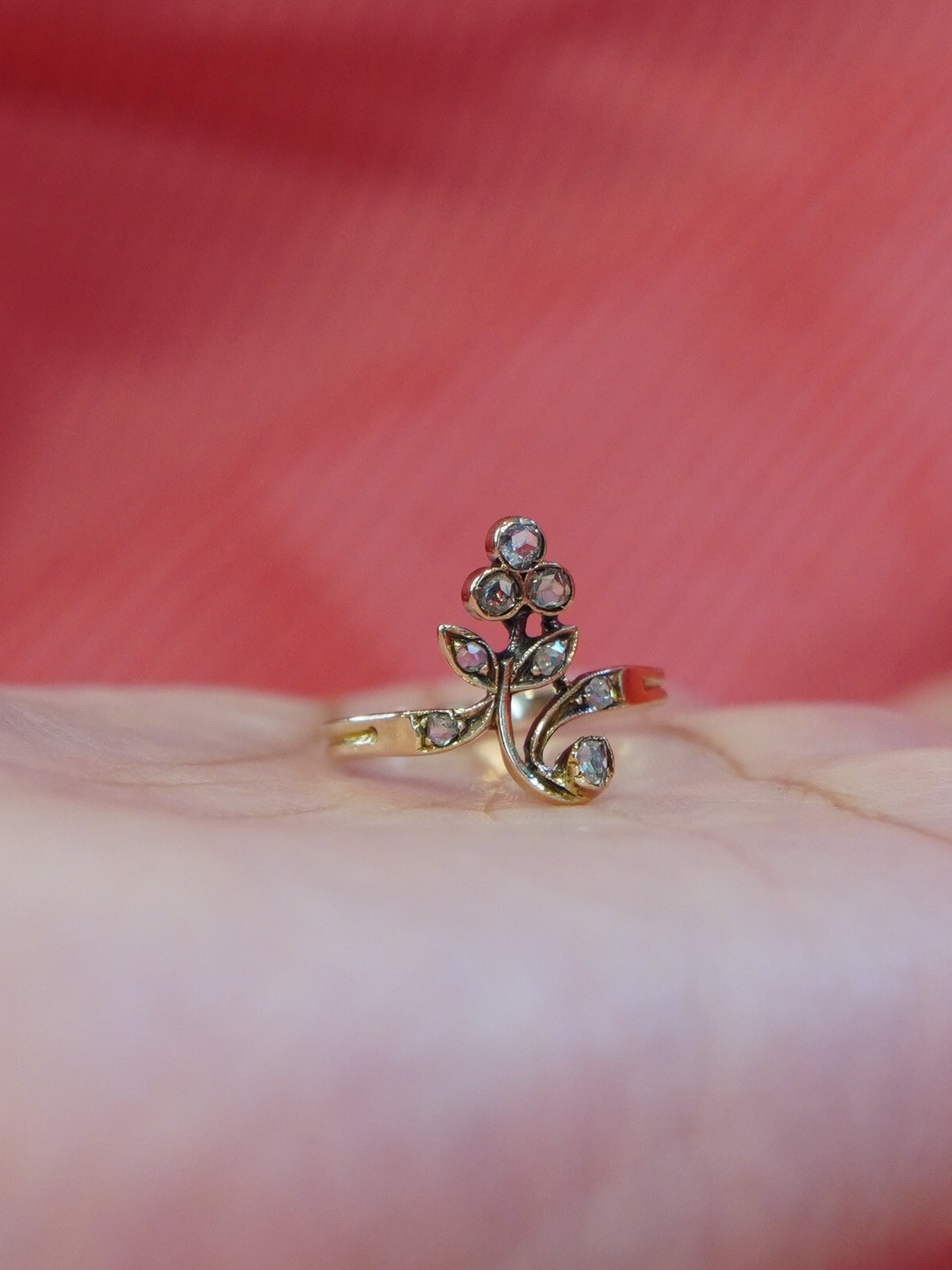 Diamond Floral Ring