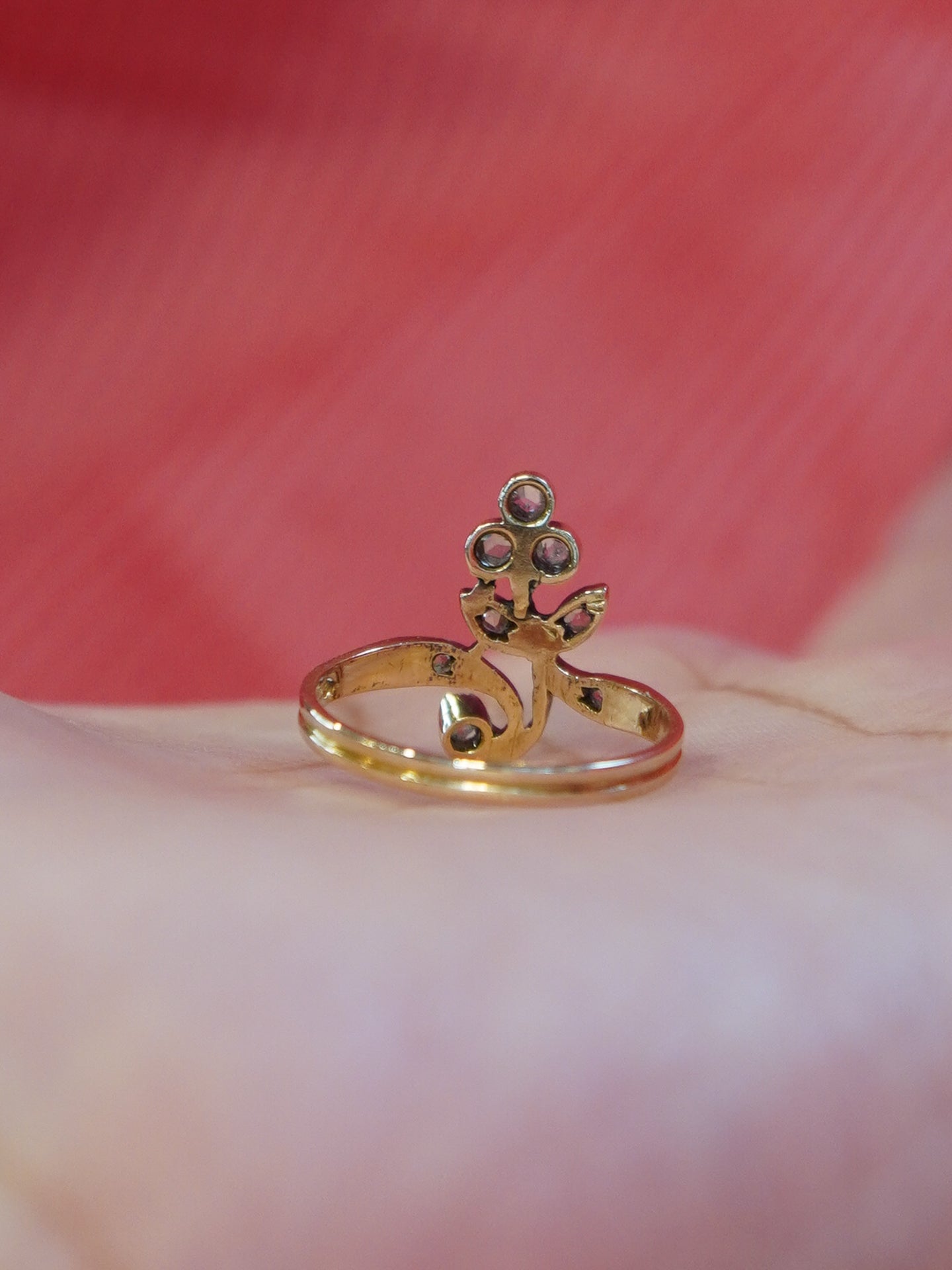 Diamond Floral Ring