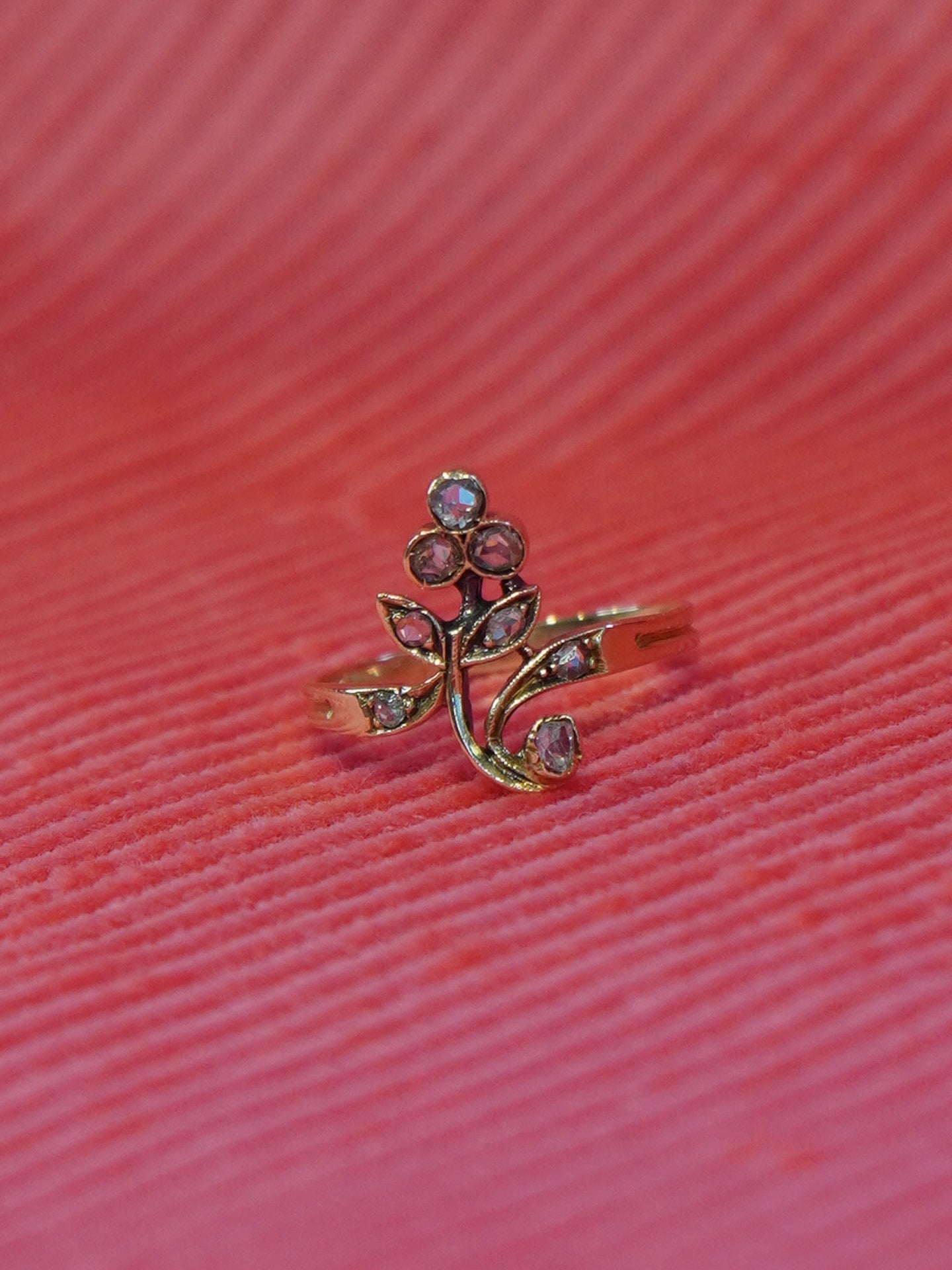 Diamond Floral Ring