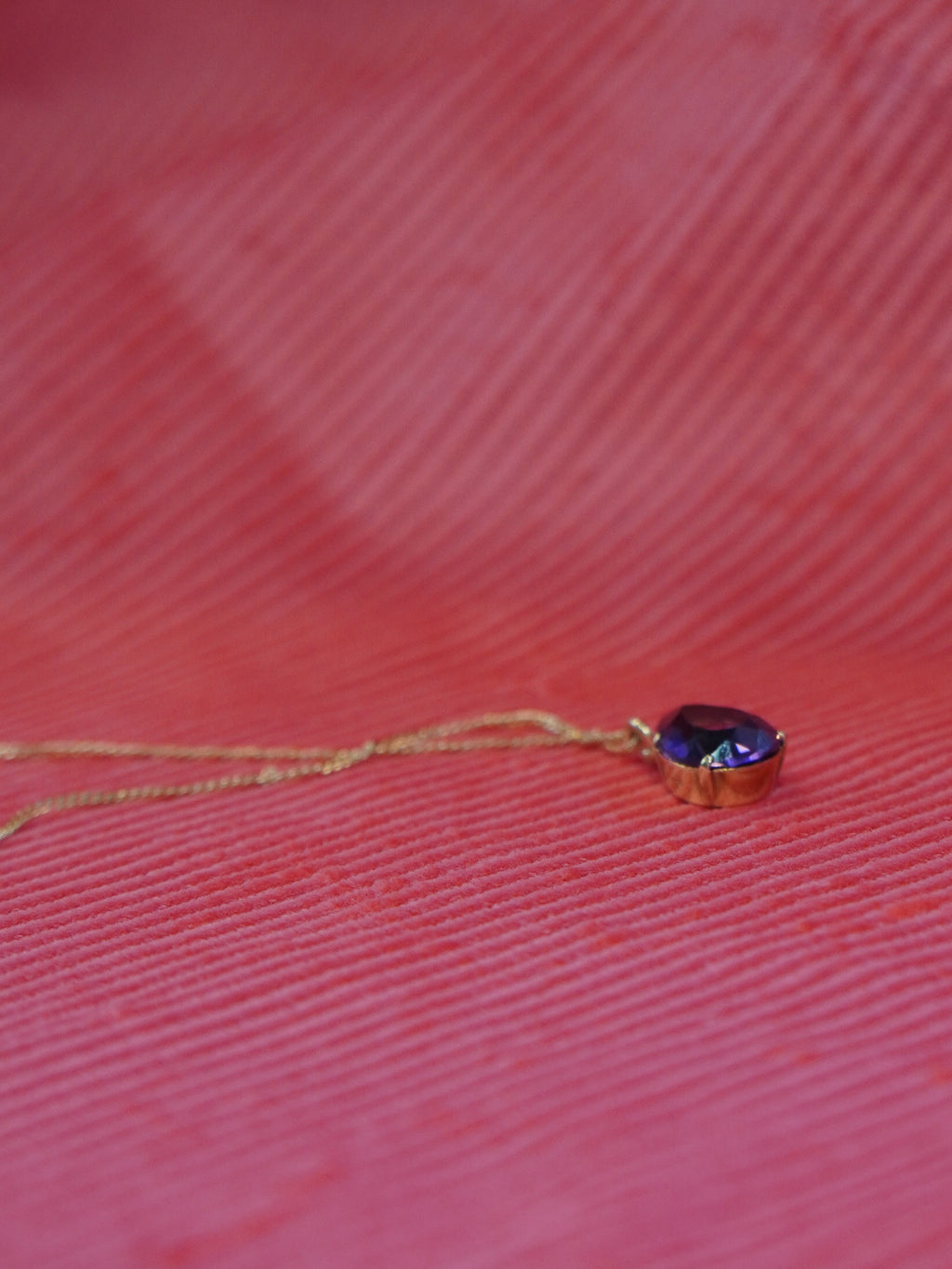 Purple Pendant and chain