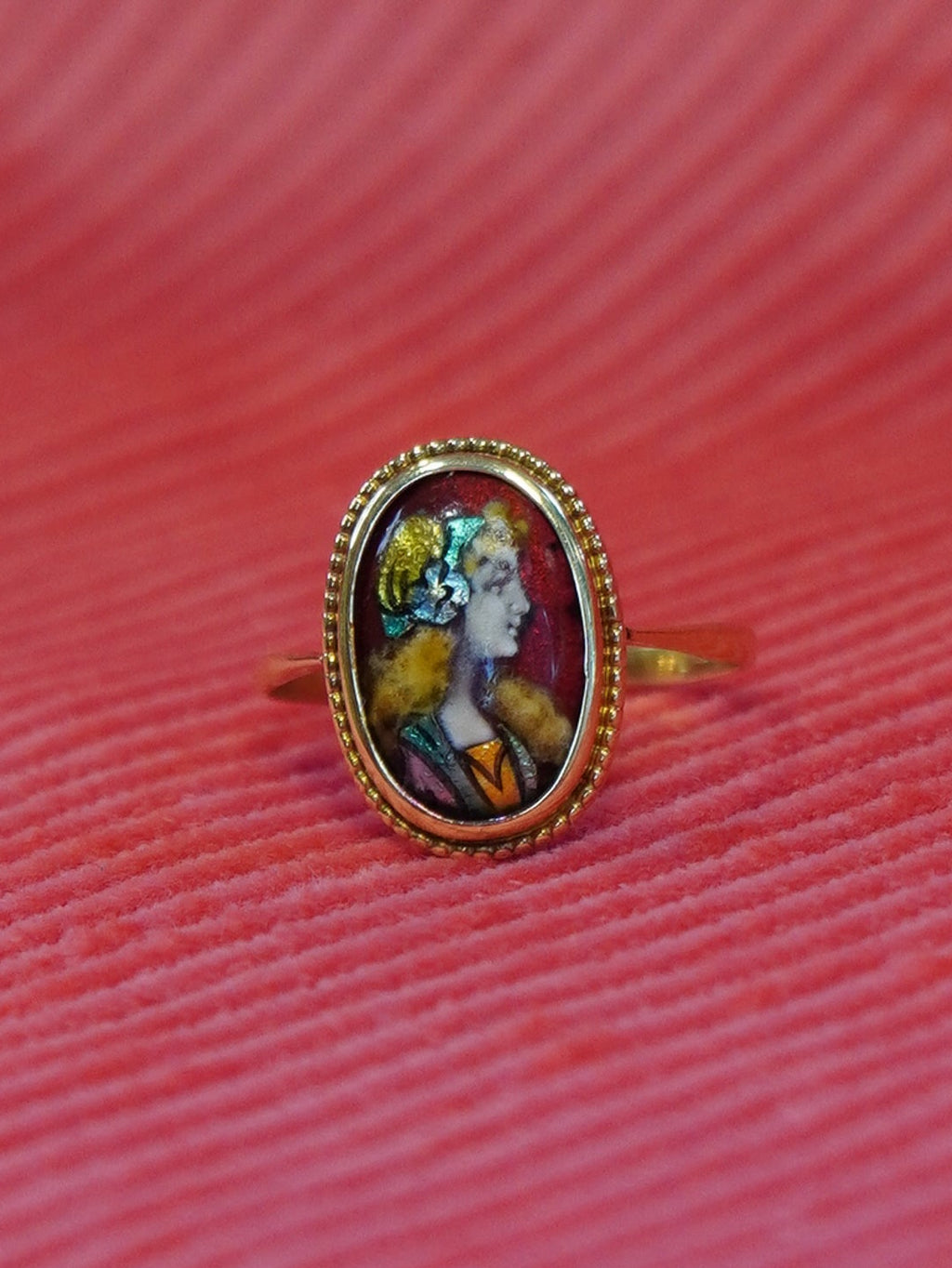Beautiful Limoges Enamel Ring
