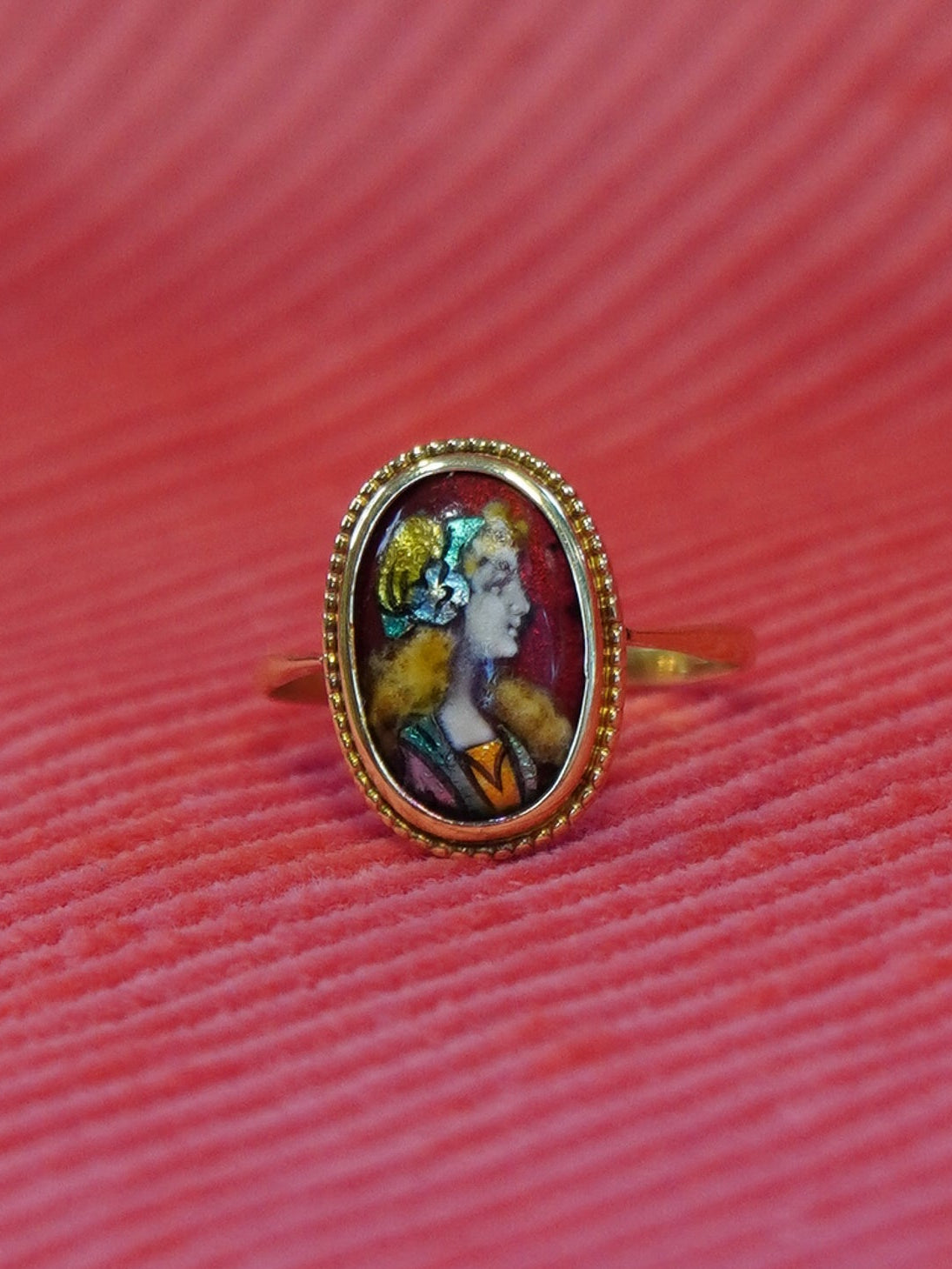 Beautiful Limoges Enamel Ring