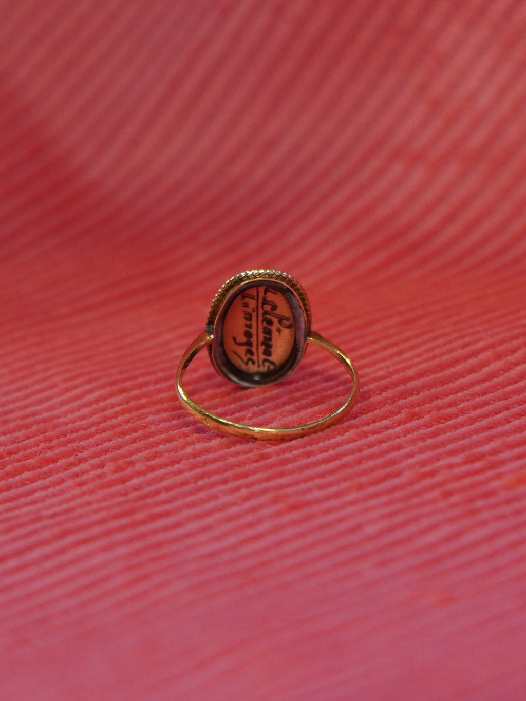 Beautiful Limoges Enamel Ring