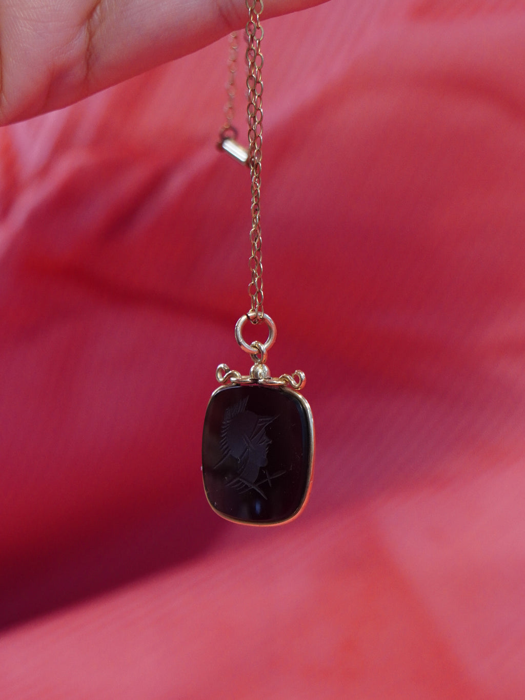 Intaglio Pendant and Chain