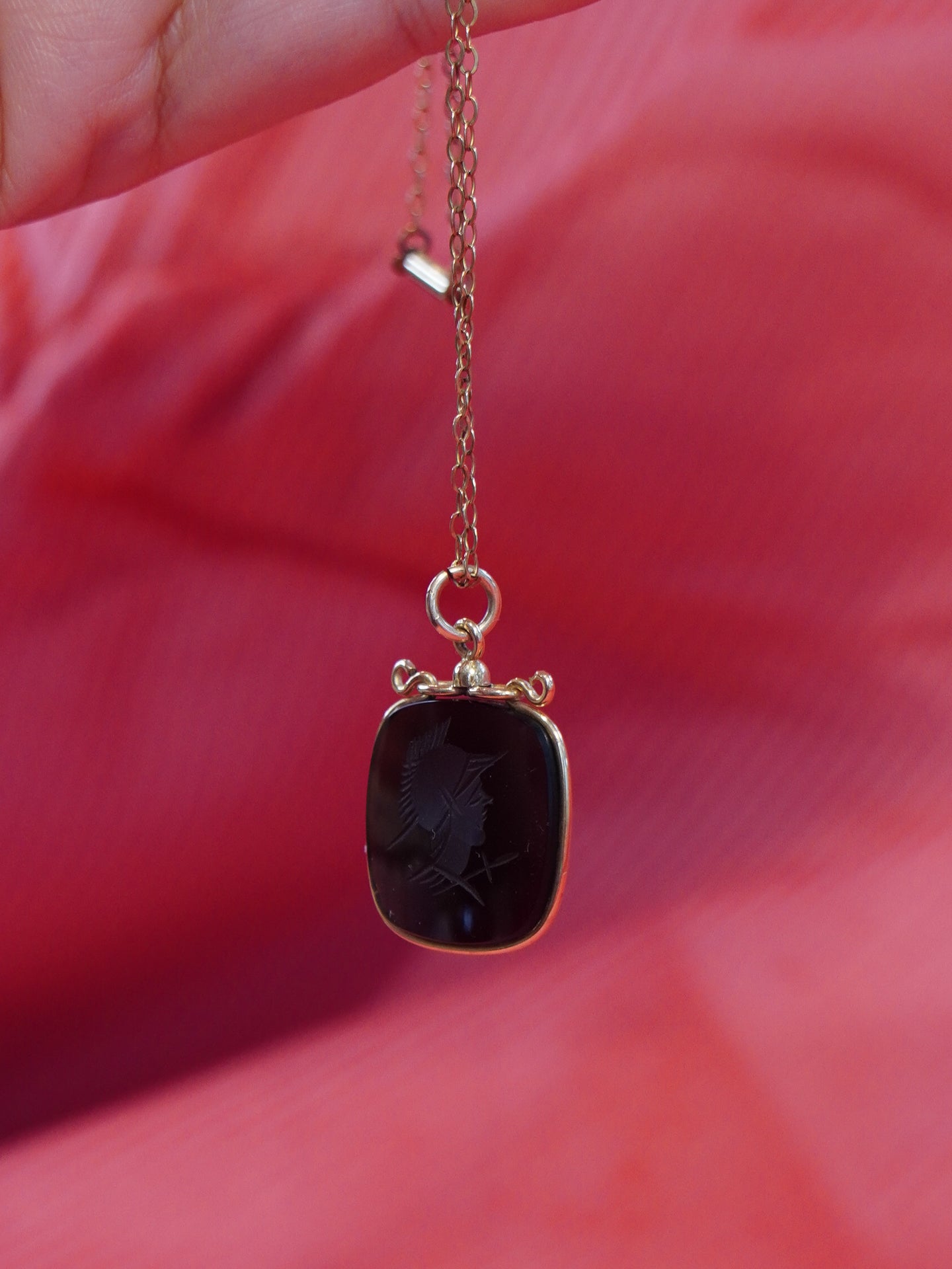 Intaglio Pendant and Chain