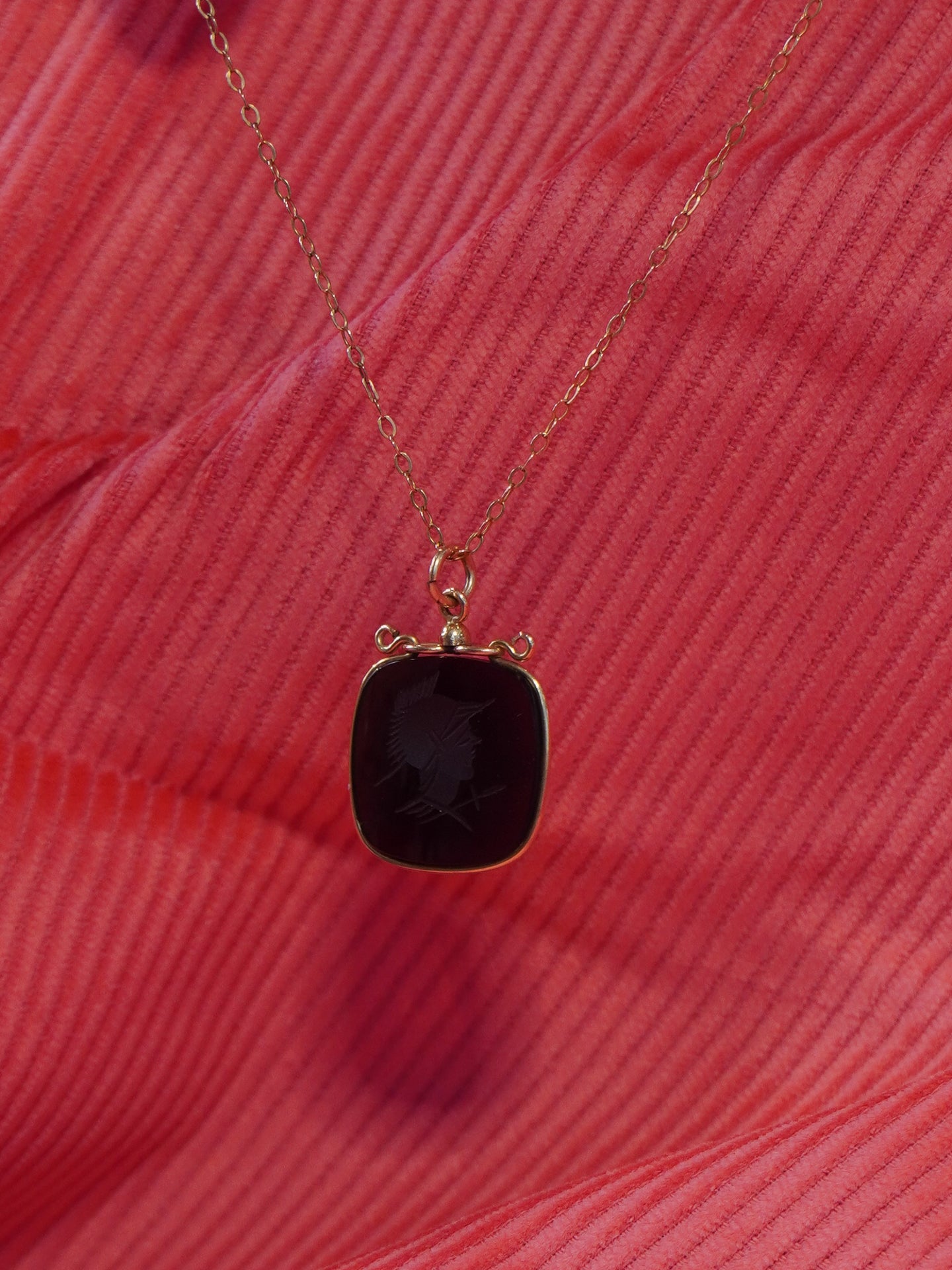 Intaglio Pendant and Chain