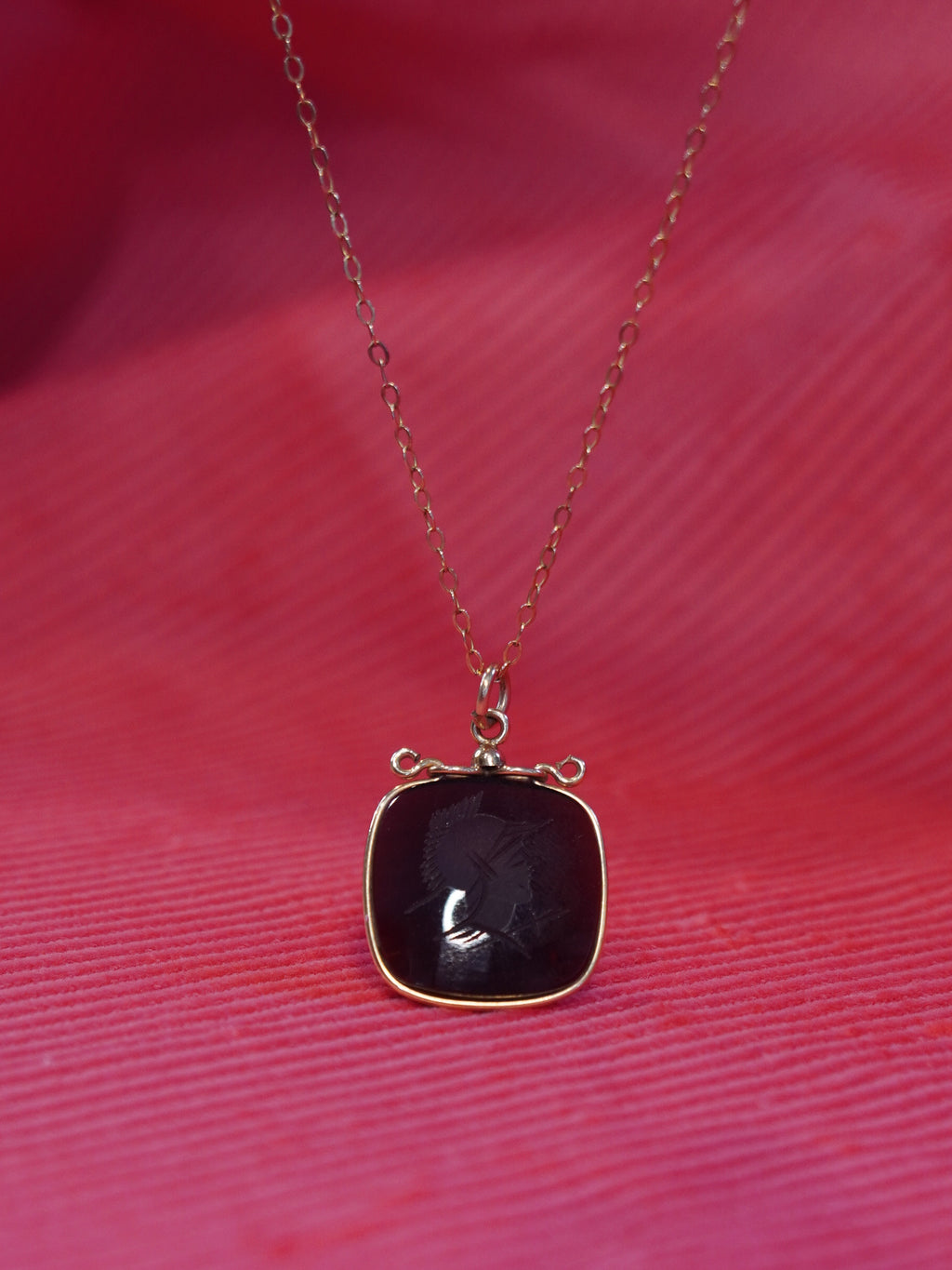 Intaglio Pendant and Chain