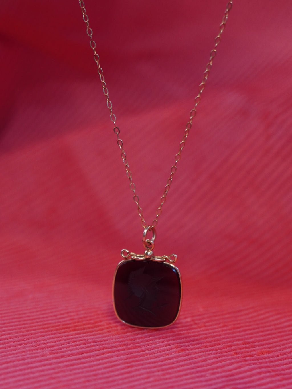 Intaglio Pendant and Chain