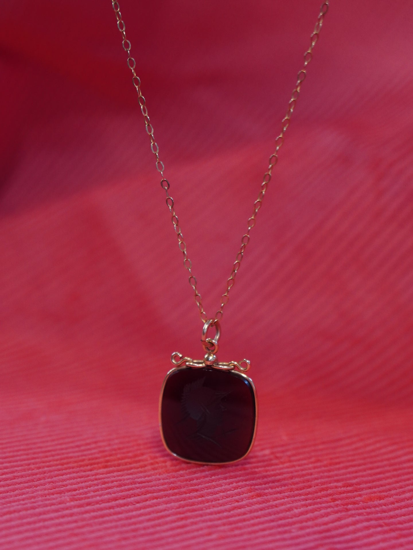 Intaglio Pendant and Chain