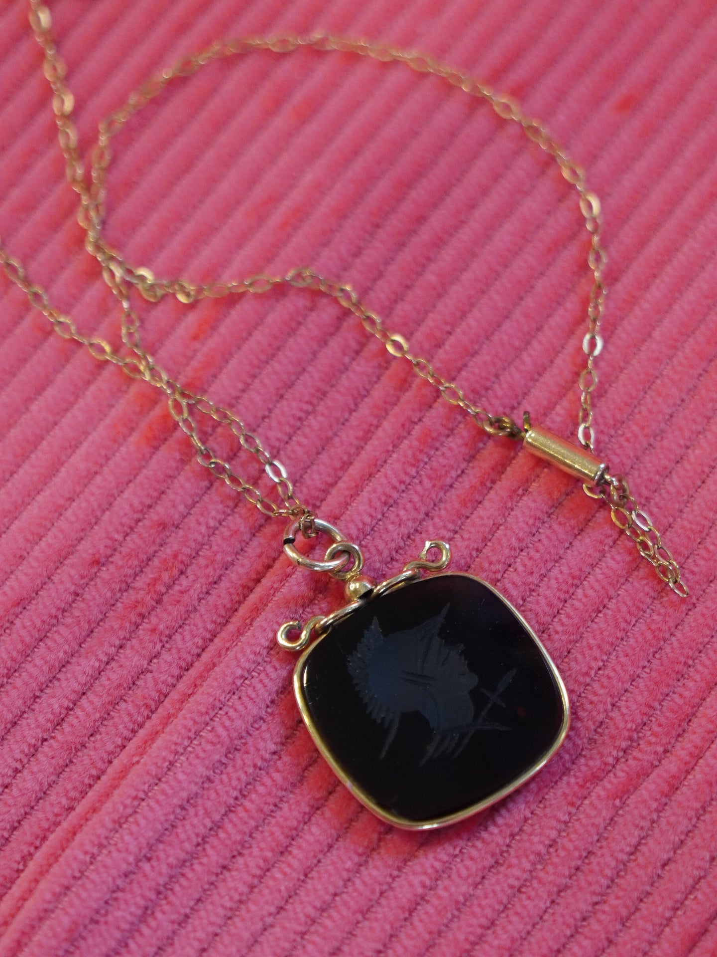 Intaglio Pendant and Chain