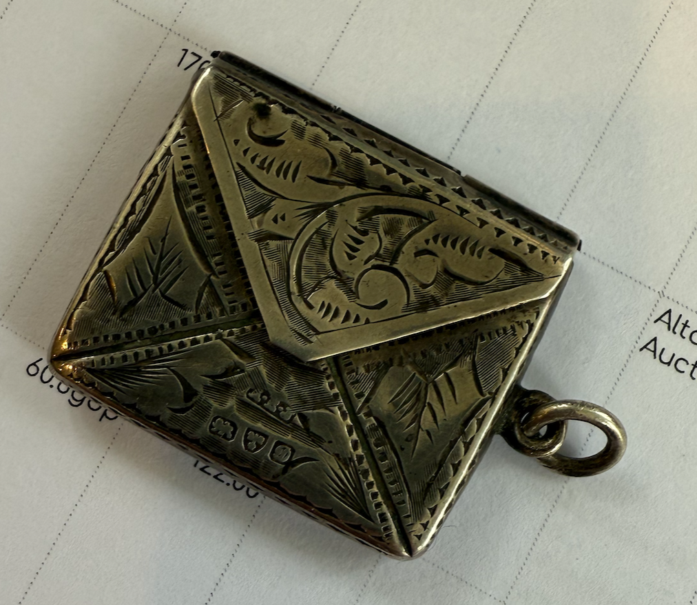 Engraved Sterling Silver Opening Stamp Envelope Charm