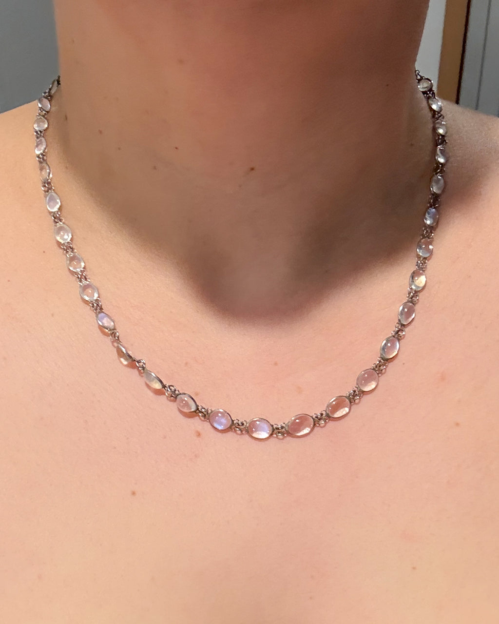 Silver and Opaline necklace