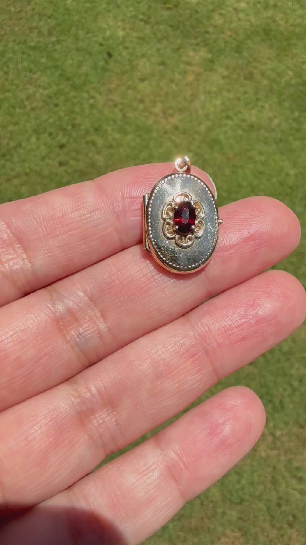 Gold and Garnet Locket