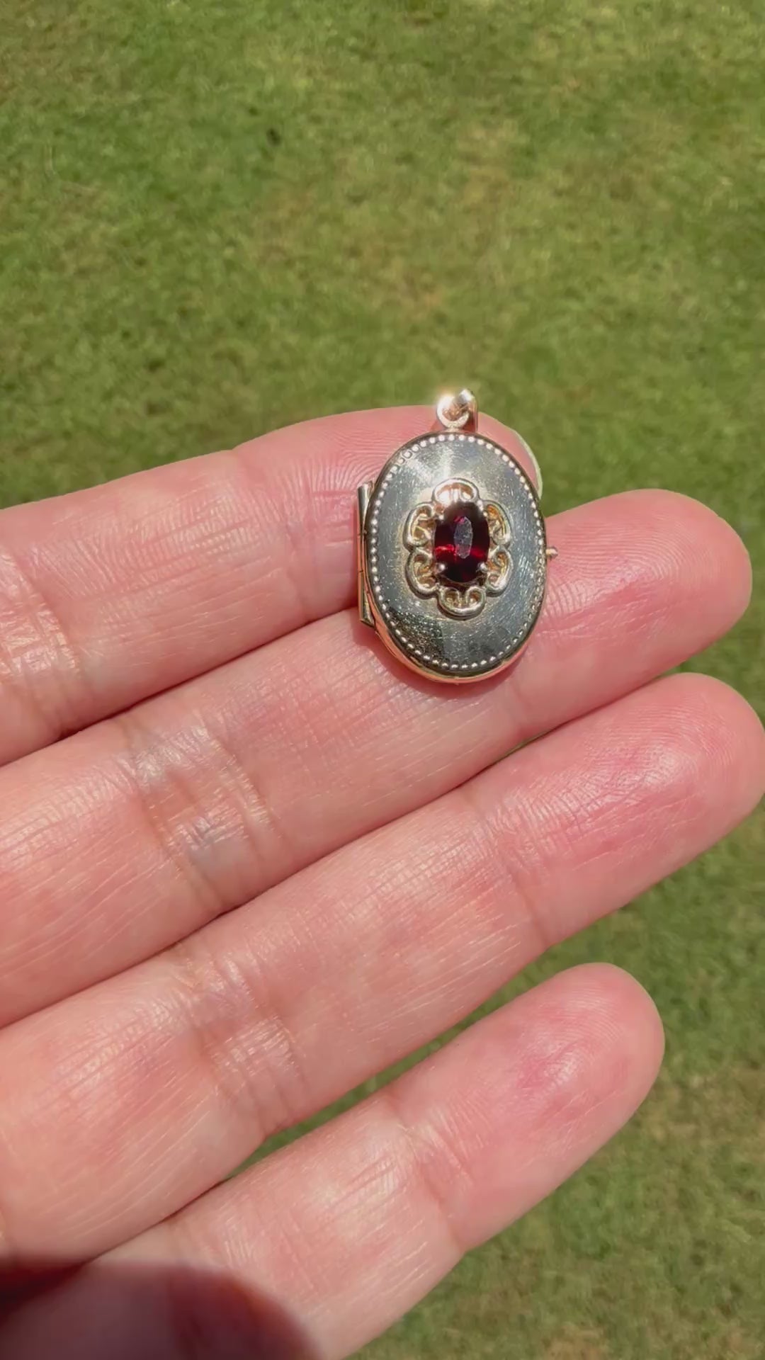 Gold and Garnet Locket